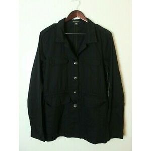 Metaphor Women’s black missy shirt type jacket, M